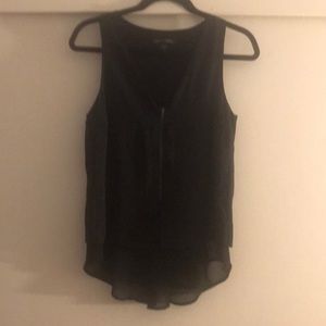 Banana Republic Zipper Detail Sleeveless V-Neck XS